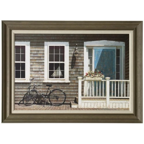 Coastal Textured Framed Print with Driftwood Frame