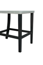 Elements International Meridian NAILHEAD BLACK DINING CHAIR |