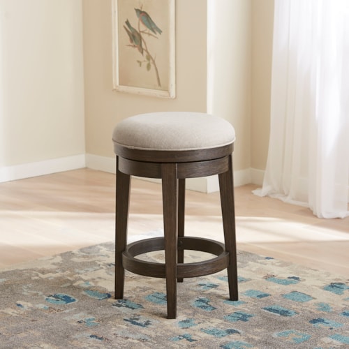 Transitional Console Swivel Stool