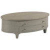 American Drew Milan 2-Drawer Oval Lift Top Coffee Table