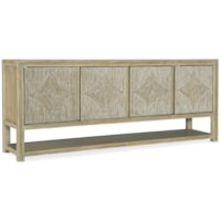 Coastal Entertainment Console with Electrical Outlet