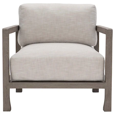 Contemporary Outdoor Chair in Weathered Finish