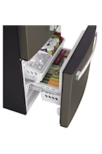 GE Appliances Refrigerators 24.9 Cu. Ft. Bottom Mount Refrigerator Fingerprint Resistant Stainless Steel - GDE25EYKFS