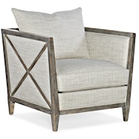 Traditional Lounge Chair in Two Tone Finish