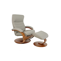 Modern Trandal C Small Manual Recliner With Footstool