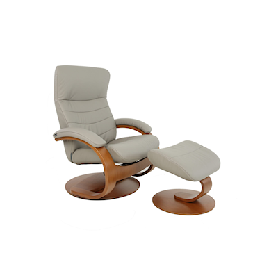 Fjords by Hjellegjerde Classic Comfort Collection Trandal C Large Manual Recliner W/ Footstool
