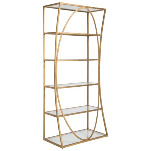 Ellipse Contemporary Etagere Bookcase