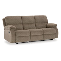 Contemporary Reclining Sofa with Pillow Armrests