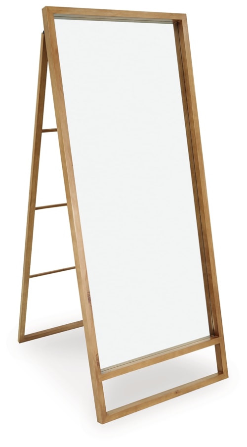 Ladder Style Wood Floor Mirror