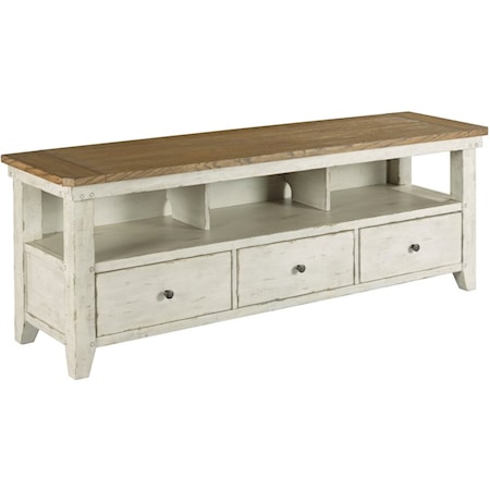 Farmhouse Entertainment Console with 3 Drawers