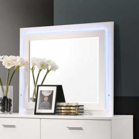 Wood LED Dresser Mirror