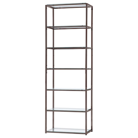 Kate 78-inch Glass Bookshelf