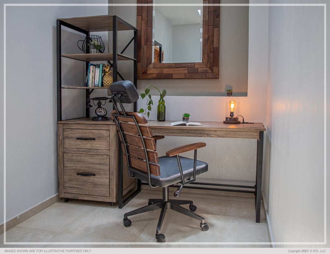 International Furniture Direct Blacksmith IFD2321DSK Rustic Table Desk