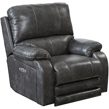 Power Lay Flat Recliner with Power Lumbar Support and Power Headrest