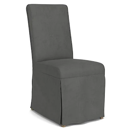 Contemporary Upholstered Side Chair with Skirted Base