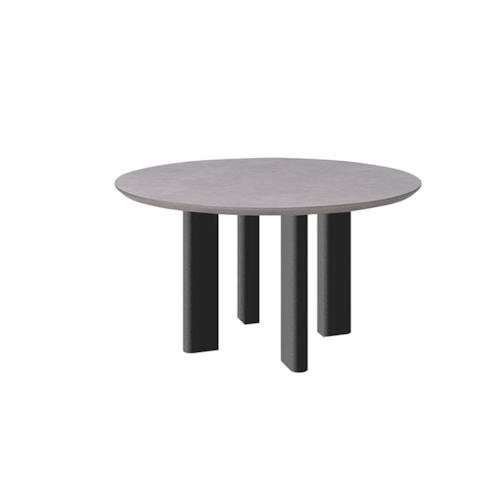 54″ Round Dining Table - Onyx/Concrete