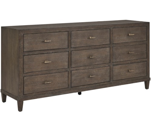 Transitional 9-Drawer Dresser with Felt-Lined Jewelry Trays