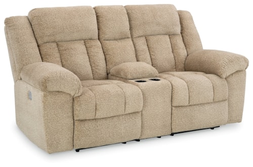 Power Reclining Loveseat with Console and Adjustable Headrests