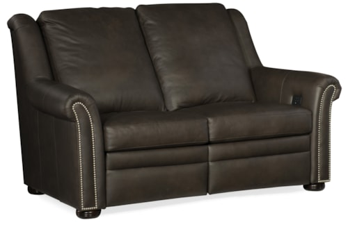 Traditional Power Reclining Loveseat with Power Headrests