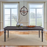 Traditional Rectangular Dining Table with 18" Leaf