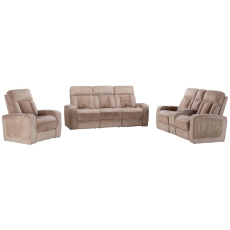 3-Piece Power Reclining Living Room Set