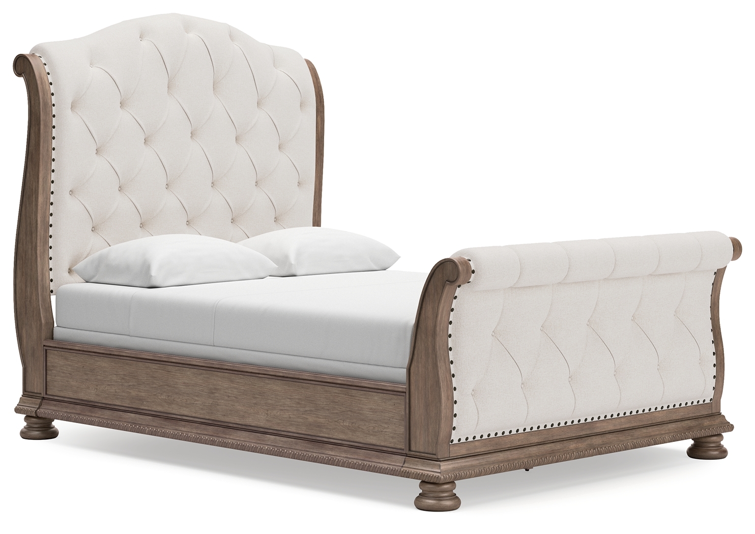 Queen Upholstered Sleigh Bed