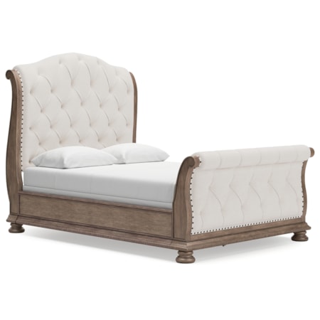 Queen Upholstered Sleigh Bed