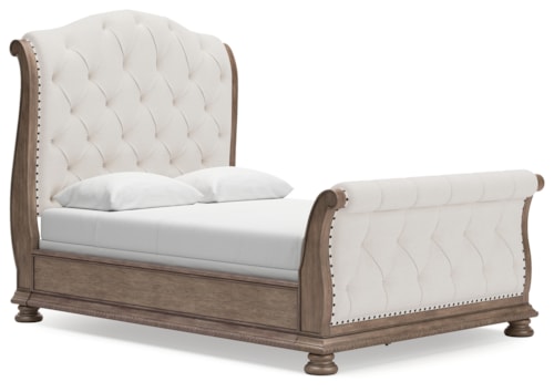 Queen Upholstered Sleigh Bed