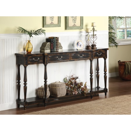 Four Drawer Console Table