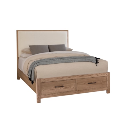 Queen Upholstered Storage Bed