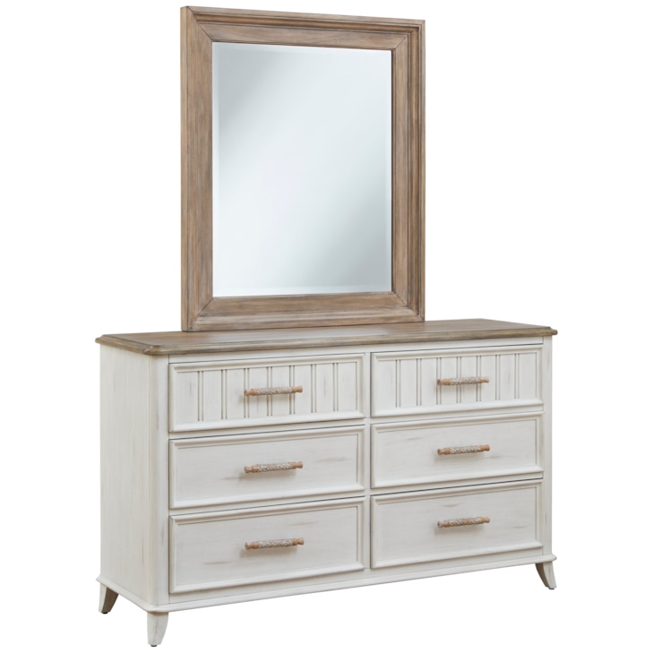 white beach dresser Sandy Beach - 5-drawer Chest