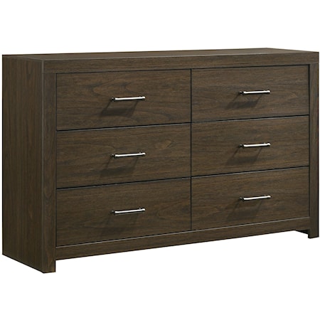 Transitional 6-Drawer Dresser