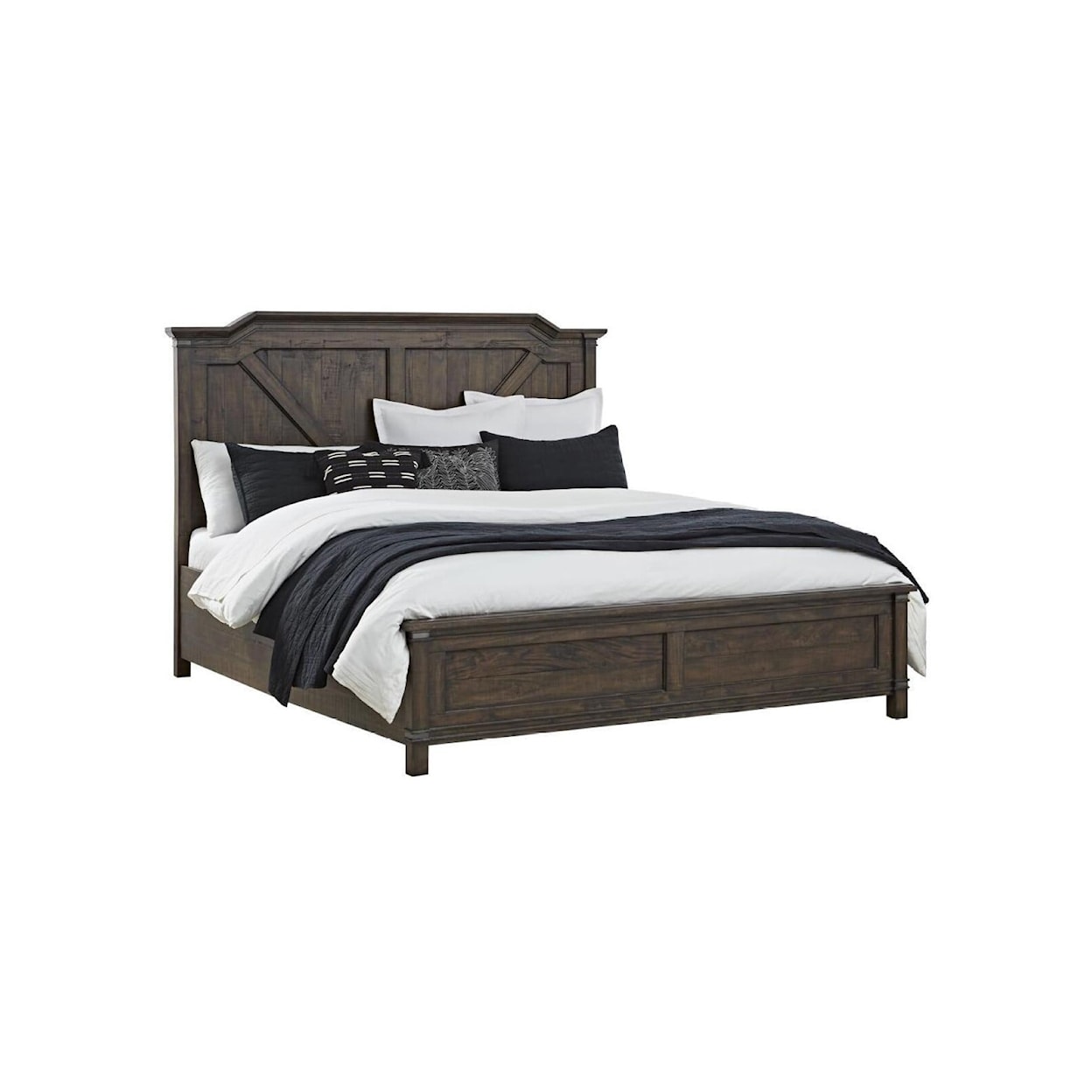 American Woodcrafters Farmwood King Panel Bed