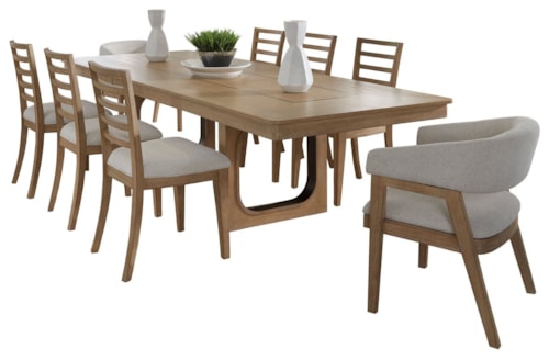 Transitional 9-Piece Dining Set