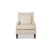 Contemporary Accent Chair with Exposed Wood Legs