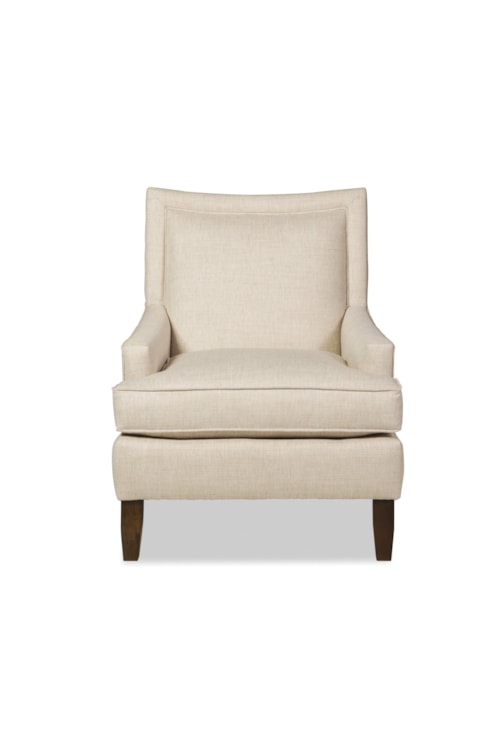 Contemporary Accent Chair with Exposed Wood Legs