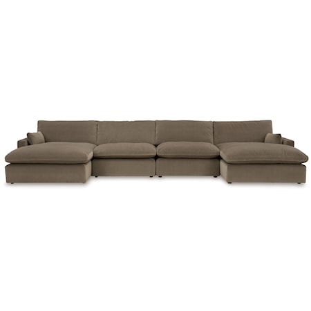 4-Piece Sectional With Chaises