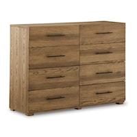 8-Drawer Dresser with Oak Veneer