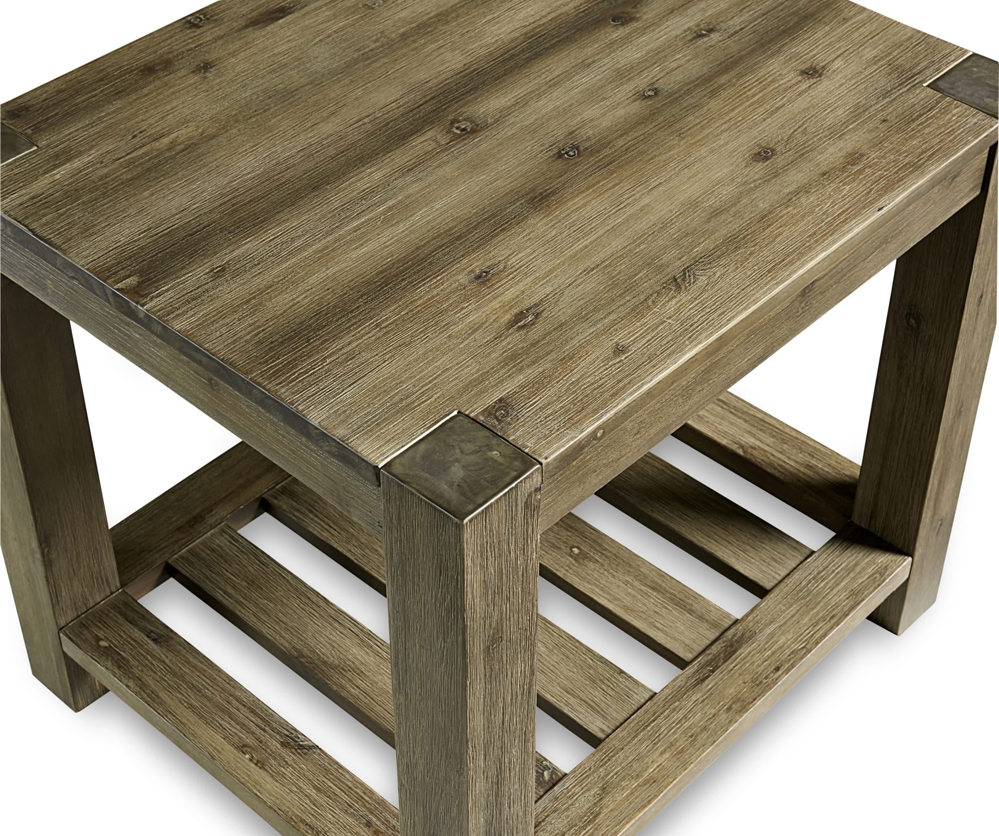 Solid Wood Rectangular End Table