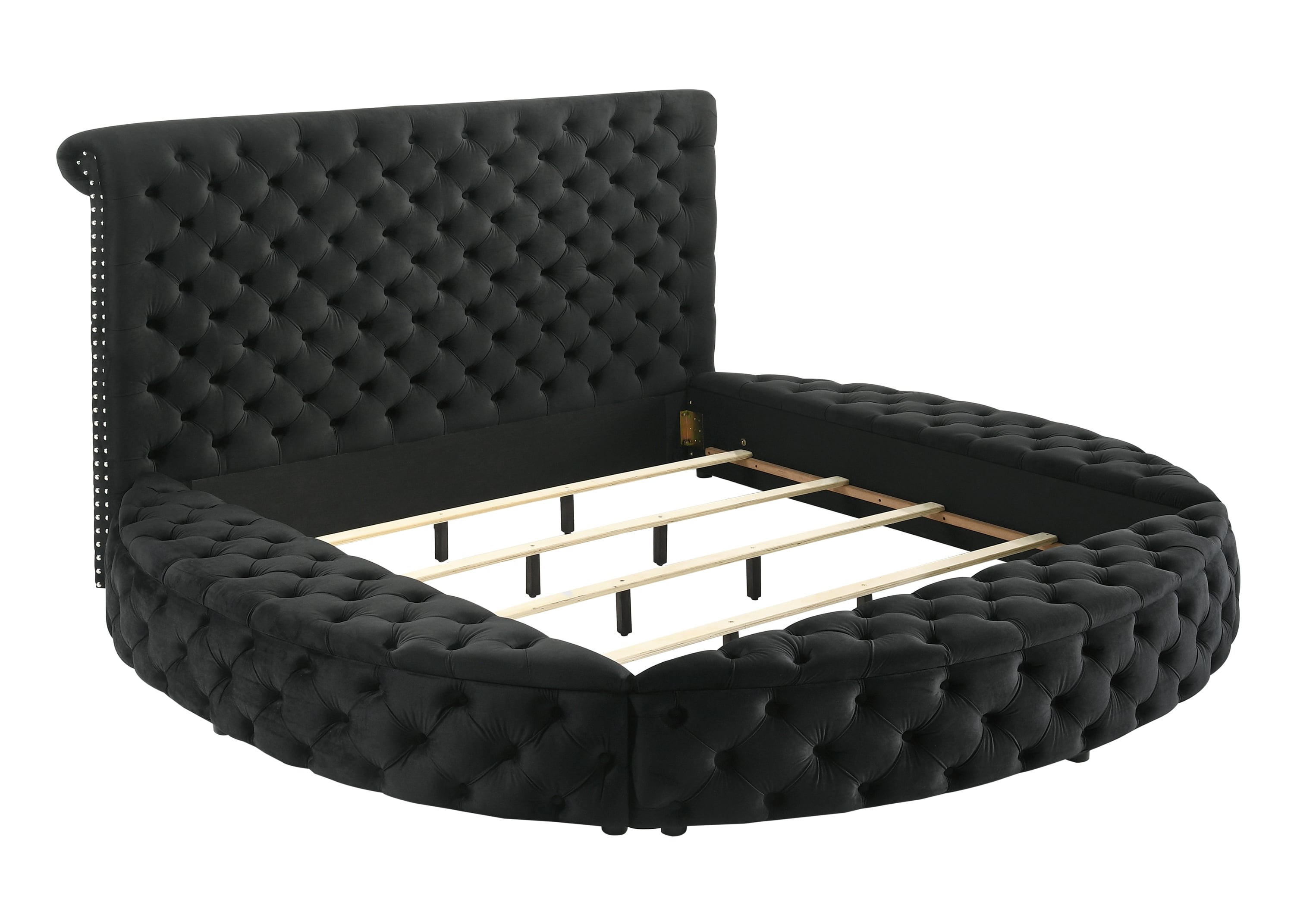 Crown Mark Brigitte Queen Upholstered Bed - Black