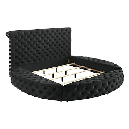 Queen Upholstered Bed - Black