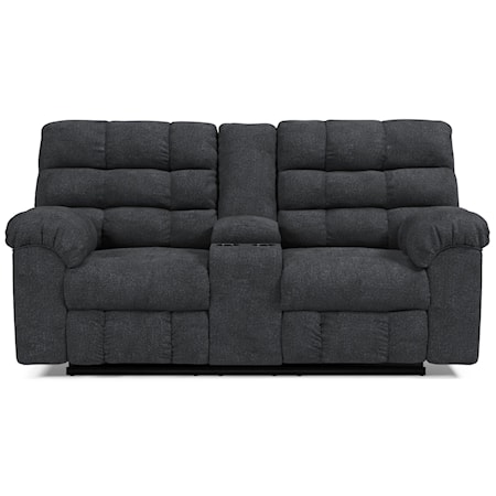 Double Reclining Loveseat w/ Console