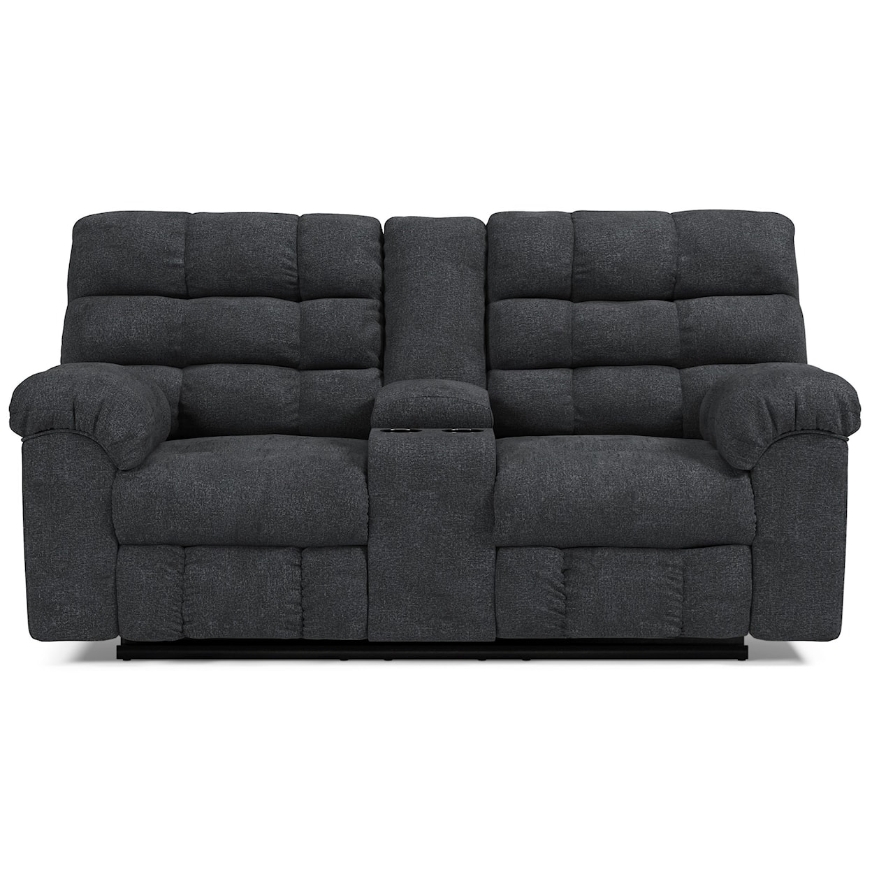 Benchcraft Wilhurst Double Reclining Loveseat w/ Console