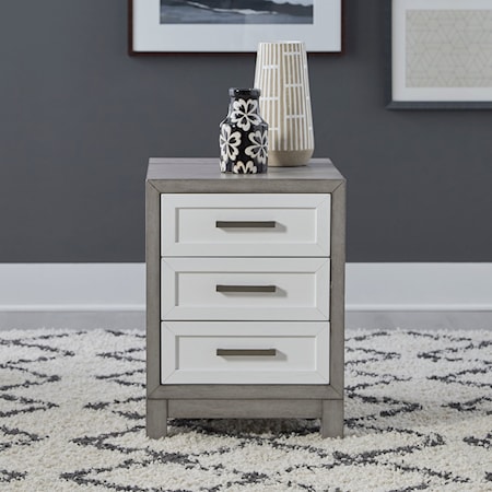 3-Drawer Chairside Table