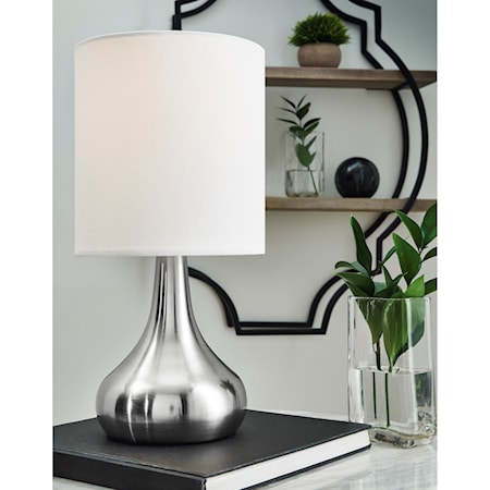 Camdale Silver Finish Metal Table Lamp