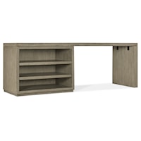 Casual Desk with Adjustable Open Shelf Cabinet