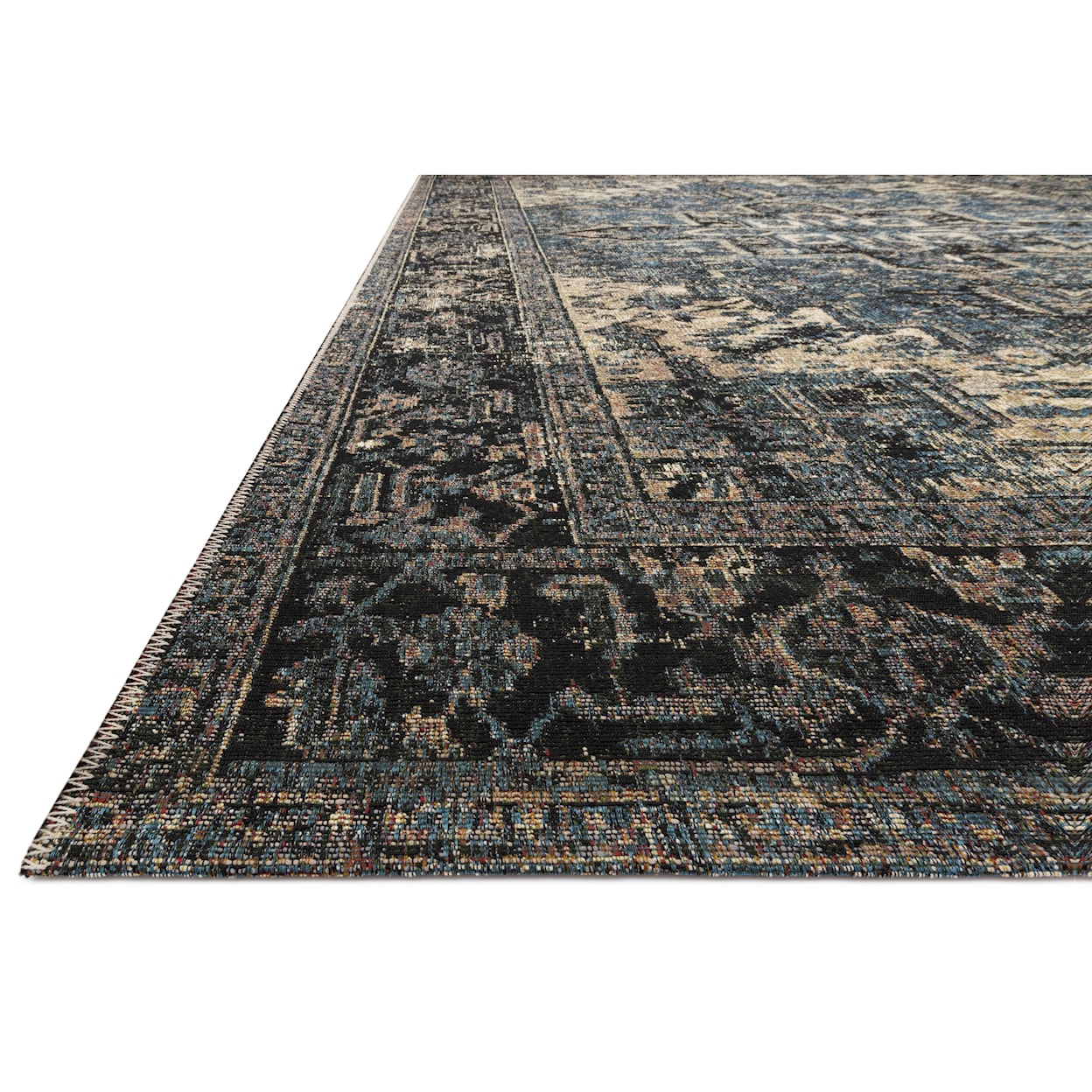 Loloi Rugs Sebastian 5'3" x 7'8" Ocean / Midnight Rug