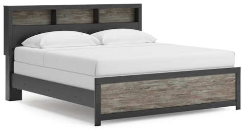 King Bookcase Panel Bed