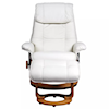 Benchmaster Ventura II Reclining Chair and Ottoman w/ Natural Wood
