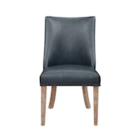 Mid-Century Modern Adler Dining Chair with Faux Leather Upholstery